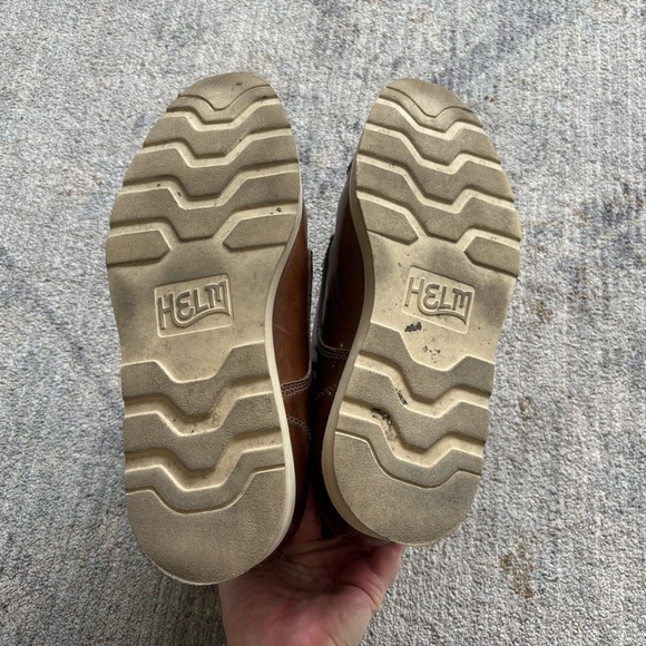 HELM Brown Leather Boots with Durable Design Size 8.5 Stylish Classic Casual - Picture 5 of 8